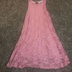 Pink lace dress